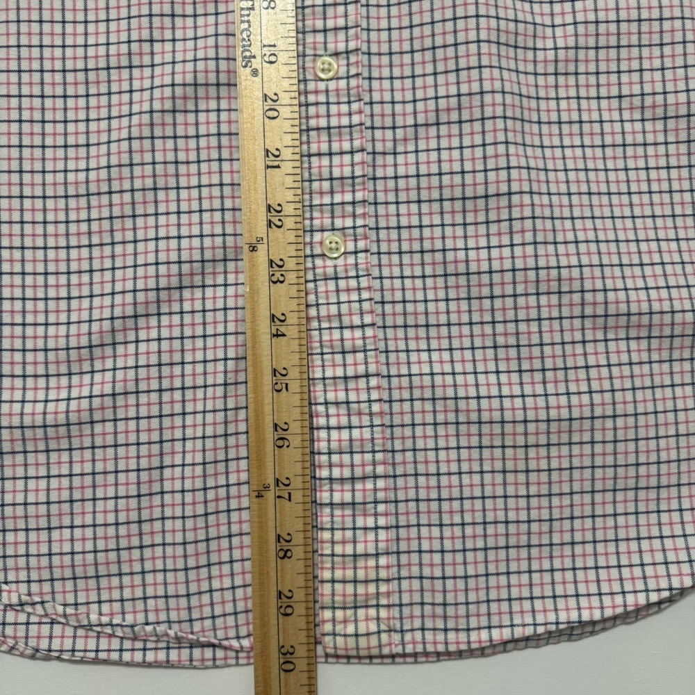 Ralph Lauren Button Down Shirt Mens Large Pink Tattersall Good Classic Fit Pony - Picture 6 of 7